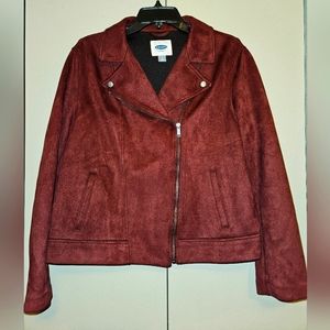 Women's Burgundy Suede Jacket